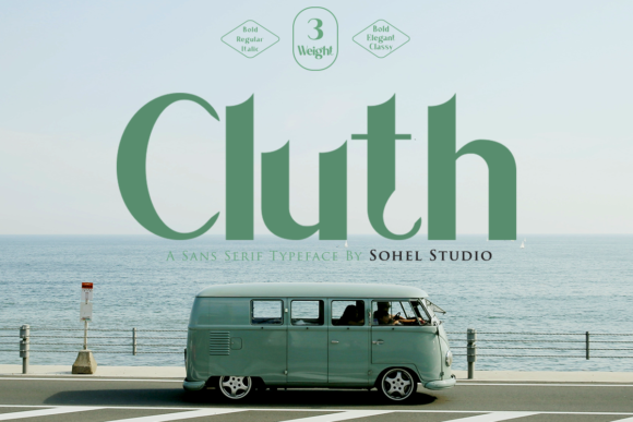 Cluth: The Bold Sans Serif Typeface for Modern Brands