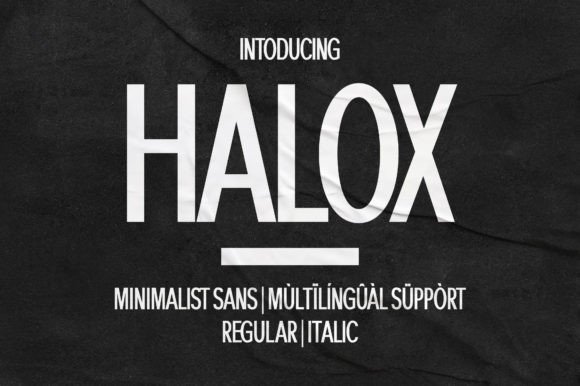 Halox Typeface for Clean Minimalist Crafts