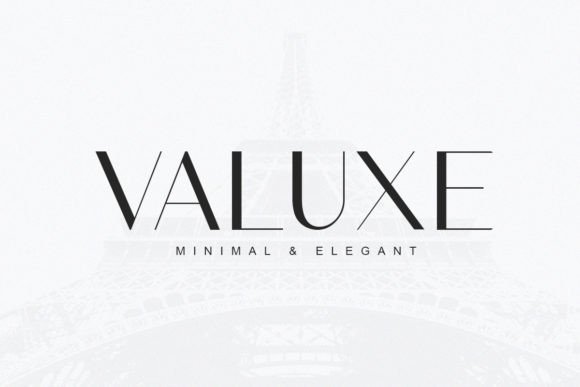 Valuxe Font: Minimalist Sans Serif for Branding